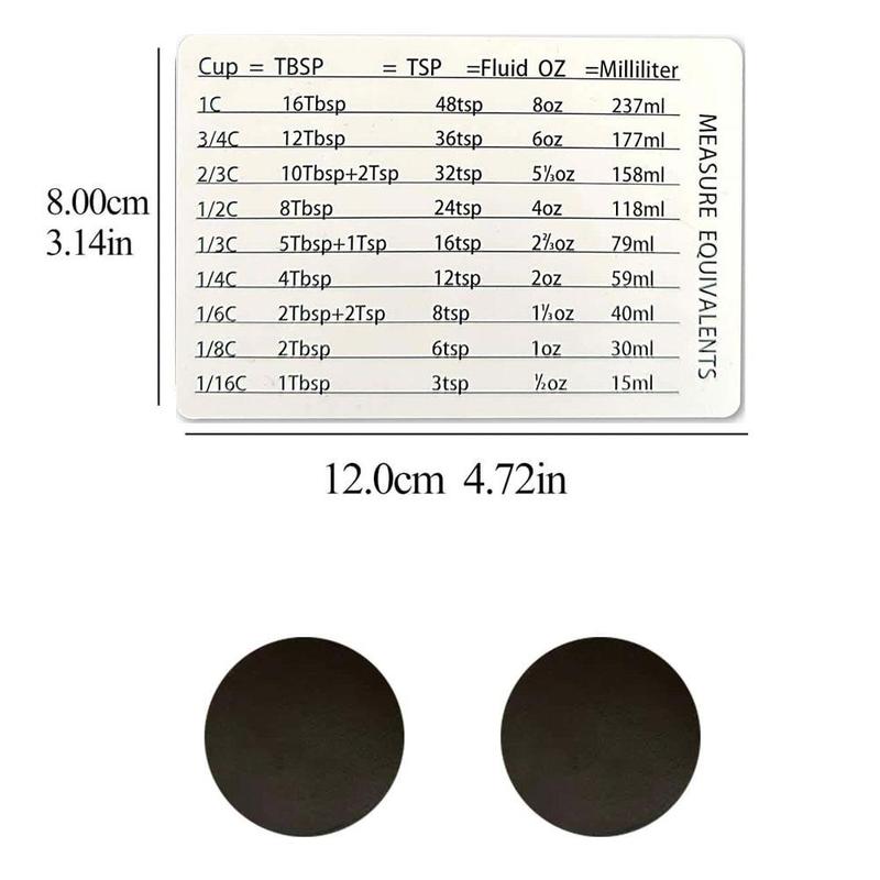 Magnetic Kitchen Conversion Chart, 1 Count Measurement Conversion Chart Magnet, Kitchen Accessories 6