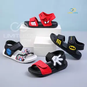 Limitless - Spider Batman Captain Amerika Sandal Anak Cowok Sandal Slip On strap Phylon Karakter Lucu Fashion