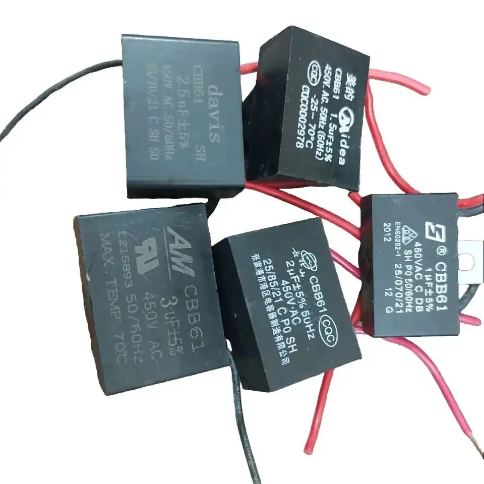 Tụ Quạt 1uf 1,5uf 2uf 2,5uf 3uf 450v Dây mới !