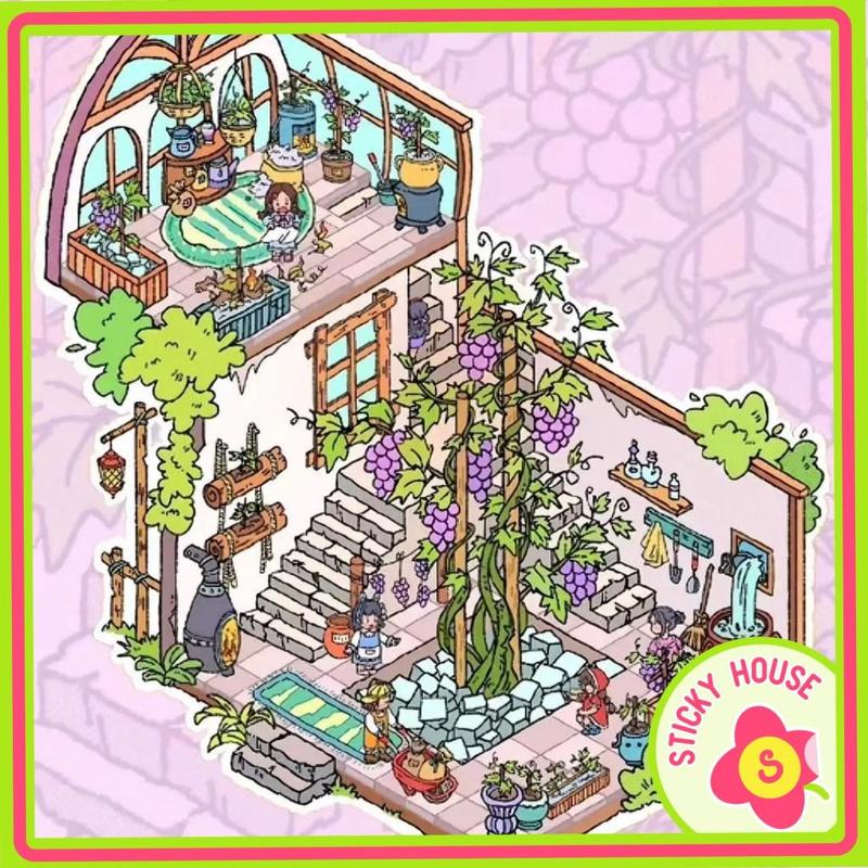 [Upadate mẫu mới ] Sticker 3D Eleven tenants phiên bản giới hạn hình dán trang trí , nhãn dán cảnh quan 3D, sticky house 4