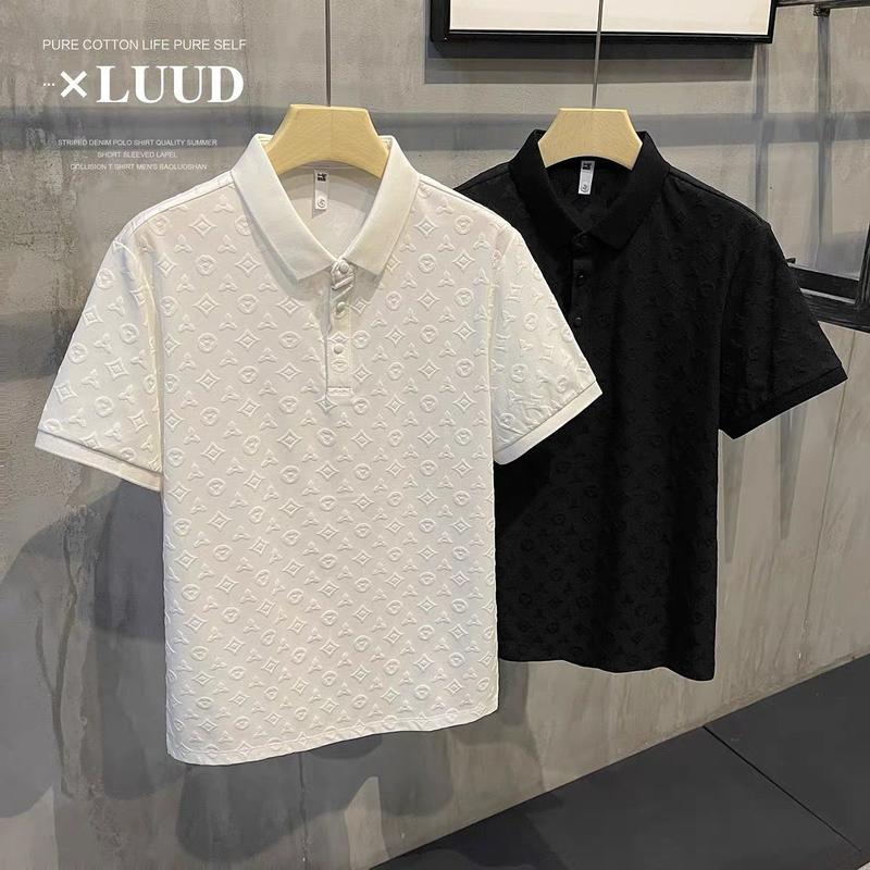 Áo Polo Jacquard, Phong Cách Thường Ngày Thời Trang Sang Trọng Giá Cả Phải Chăng Thoải Mái Và Thoáng Khí, Thích Hợp Cho Mùa Hè, Hàng Mới Về, Dáng Ôm, Áo Len Cổ Lọ, Dành Cho Nam Menswear Shirt 0