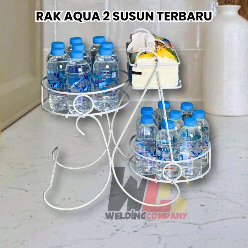 Rak Aqua Tempat Minuman dan Tisu Model Terbaru Estetik Anti Karat - Brand Besi Kokoh 2