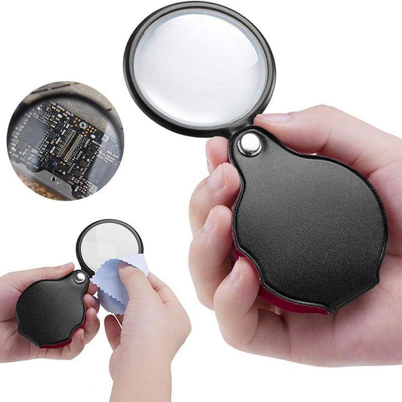 2pcs/set Mini Magnifier 8x Foldable Pocket Magnifier Portabl - TikTok ...