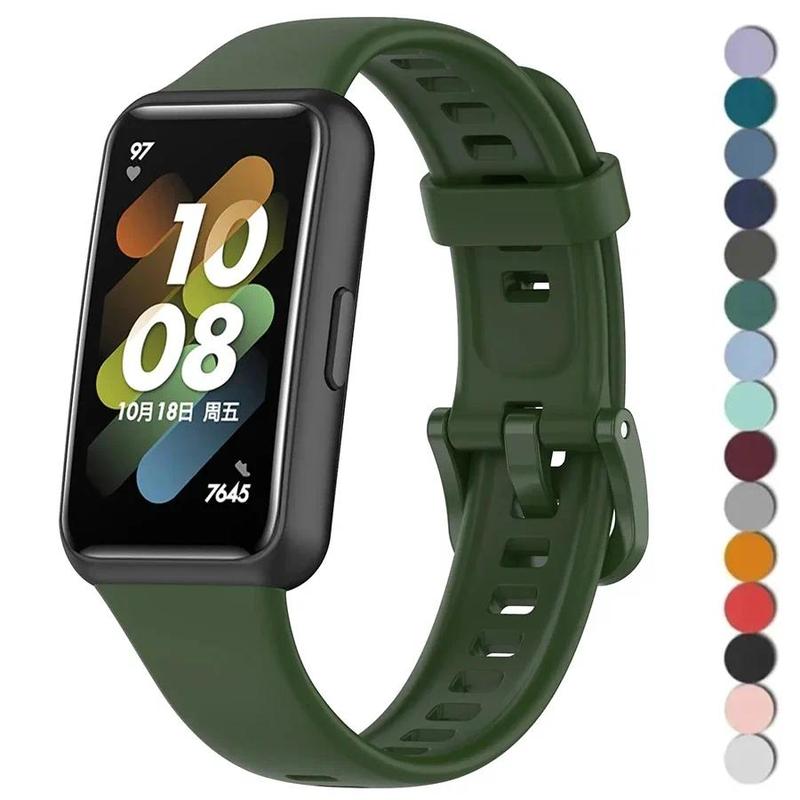 Dây Đeo Đồng Đồng Hồ Silicon, Cho Huawei Band 7, Phụ Kiện, Vòng Đeo Đồng Hồ Thông Minh, Vòng Lặp Thay Thế, Vòng Đeo Tay, Vòng Đeo Tay, Thích Hợp Cho Huawei Band 7 0
