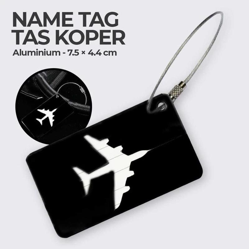 MAPLE NAME TAG PENANDA TAS KOPER BAHAN ALUMINIUM TAG KOPER PREMIUM 0