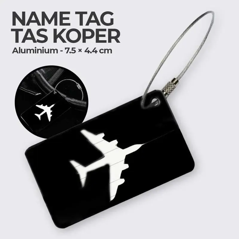 MAPLE NAME TAG PENANDA TAS KOPER BAHAN ALUMINIUM TAG KOPER PREMIUM 0