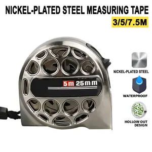 3/5/7.5M Meteran Pengukur Kelas Industri Presisi Tinggi Bahan Stainless Steel Tebal Tahan Air/Pita Metrik Presisi Tinggi Stainless Steel Anti-korosi Penggaris Ditarik Alat Ukur Penggaris Pertukangan Rumah Tangga