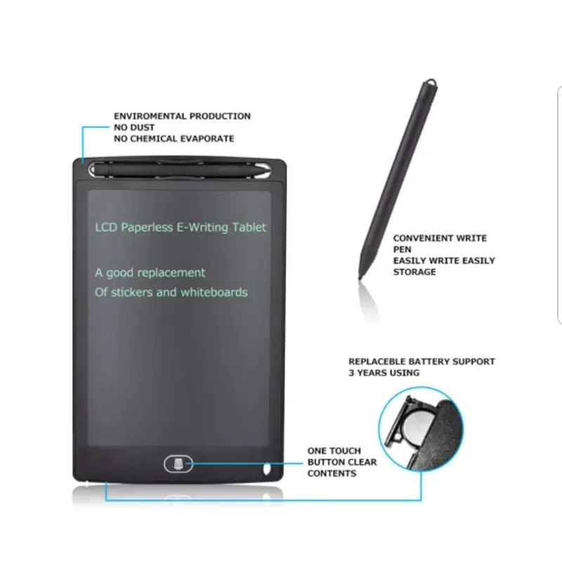 LCD Drawing Writing Tablet 8.5 Inch Mainan Papan Tulis Bisa Hapus Board Digital Pad Edukasi Pen Gambar Easy Writting 8,5" Tab untuk Anak 0