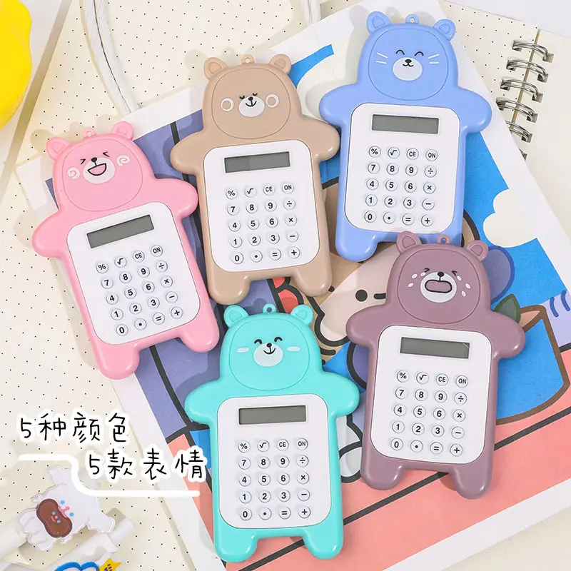 Máy Tính Hình Gấu Hoạt Hình Dễ Thương, Máy Tính Cầm Tay Mini, 8 Bit, 1 Cái 1