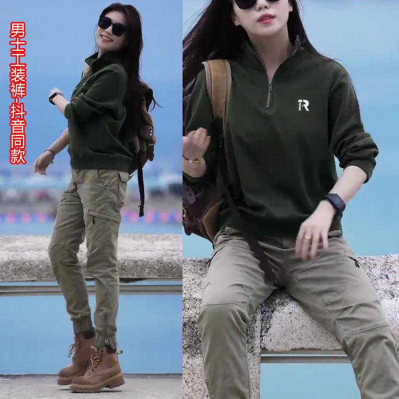 Quần Bảo Hộ Lao Động Thường Ngày Phong Cách Mỹ, Chất Liệu Cotton Nguyên Chất, Dành Cho Nam Giới, Mặc Ngoài Trời, Nhiều Túi, Thích Hợp Cho Thể Thao, Mùa Xuân Và Mùa Hè, bó ống, Eo Co Giãn, Ngoại Cỡ Có Sẵn 4