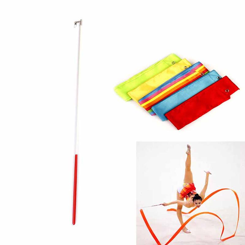 Product Introduction of 6M Dance Ribbon Gym Rhythmic Art Gymnastic Ballet Streamer Twirling Rod 5 Colors 9