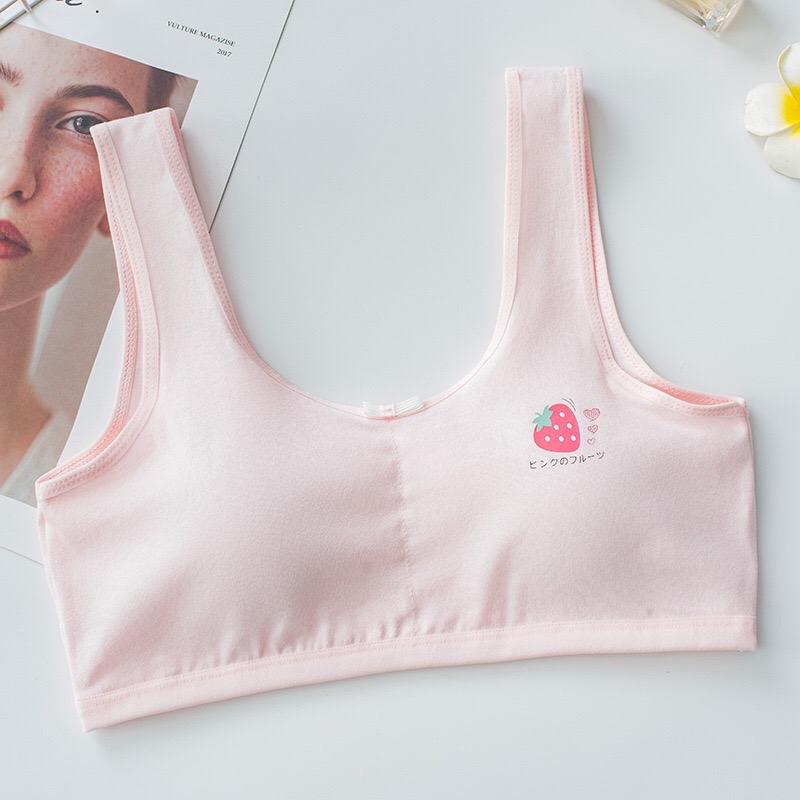Áo lá học sinh cotton đẹp chất mát xuất Hàn thích hợp cho bé mới lớn dậy - áo lót học sinh cấp 1, 2 1