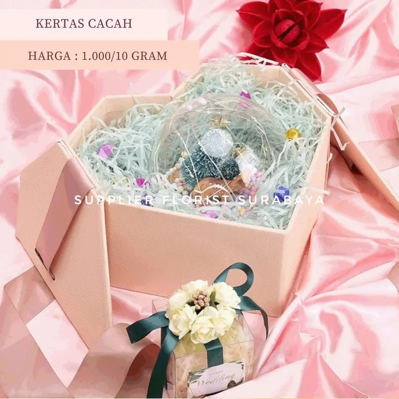 KERTAS CACAH KERTAS SERUT SHREDDED PAPER ISIAN HAMPER HAMPERS KERTAS SUWIR ISIAN FILLER GIFT BOX PARCEL KERTAS PACKING UNTUK BUAH BUAHAN SOUVENIR 2
