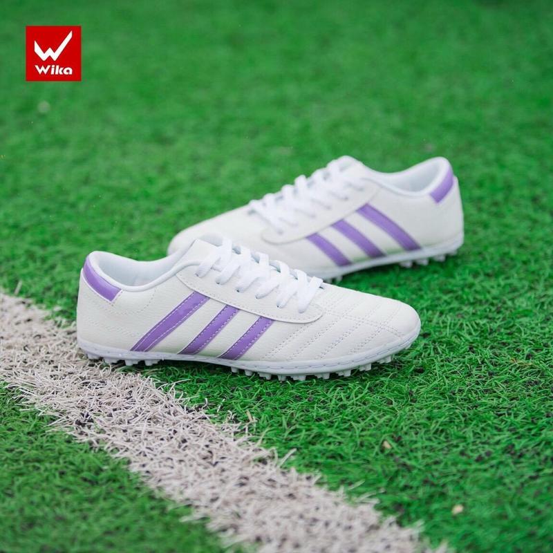 Giày đá banh đá bóng Wika 3 sọc CT3 chính hãng nam nữ da nhăn khâu đế đinh TF cao cấp giá rẻ size 38-45 nhỏ to lớn sân cỏ nhân tạo đẹp bền tập luyện thi đấu giải tốt trắng vàng xanh tím hồng đen đỏ