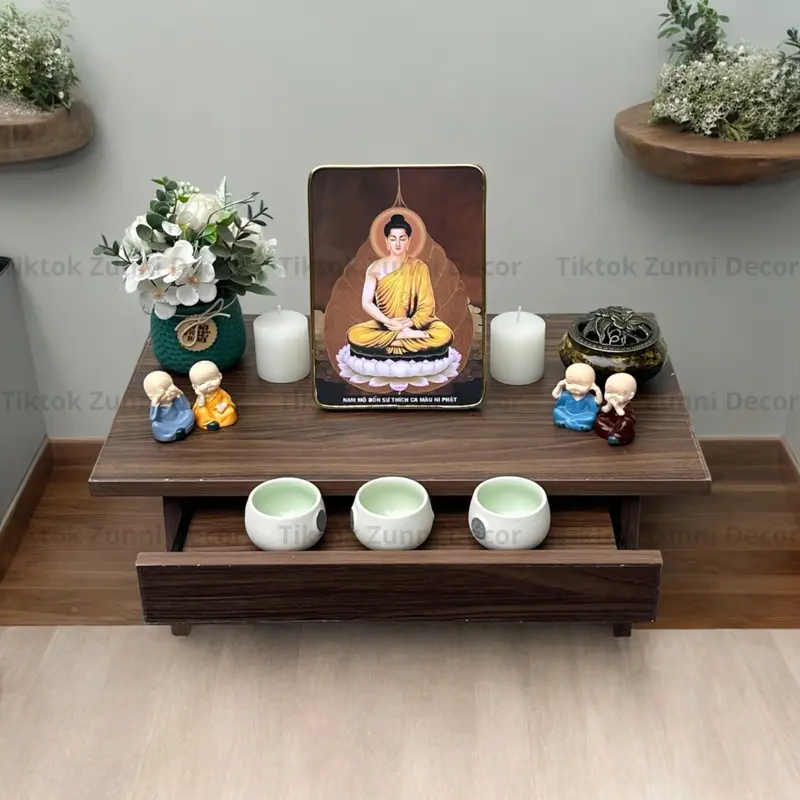 Kệ gỗ kê tượng kệ để bàn trang trí phòng khách kệ để cây cảnh bonsai gỗ mdf chất lượng cao dễ dàng vệ sinh ms0561 2