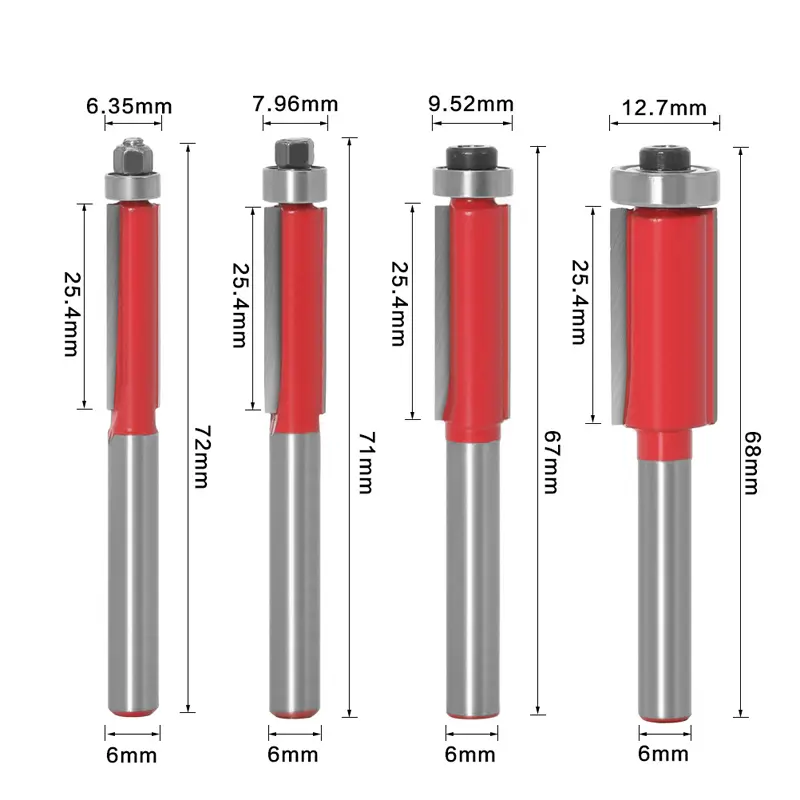 Mũi Router, 6mm, 1 / 4 ", Chuôi, Máy Cưa Đầu, Để Cắt Trang Trí Ráo Nước, Thích Hợp Cho Gỗ, Cắt Dài