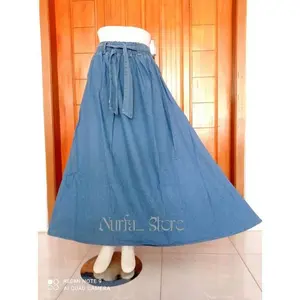 ROK A JEANS ORI SIZE STANDART DAN JUMBO Cantik Denim
