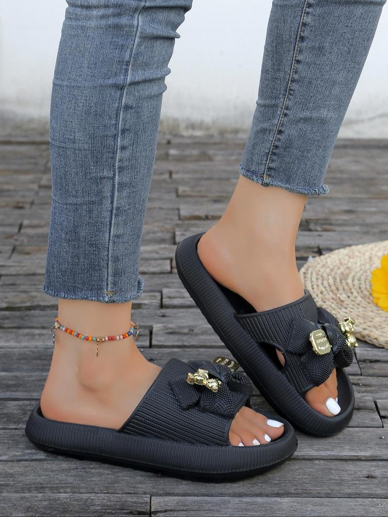 Product Introduction of Women's Cute Bear Design Slides, Casual Comfortable Home Slippers, Non-slip Soft Slippers for Indoor & Outdoor Wear 6