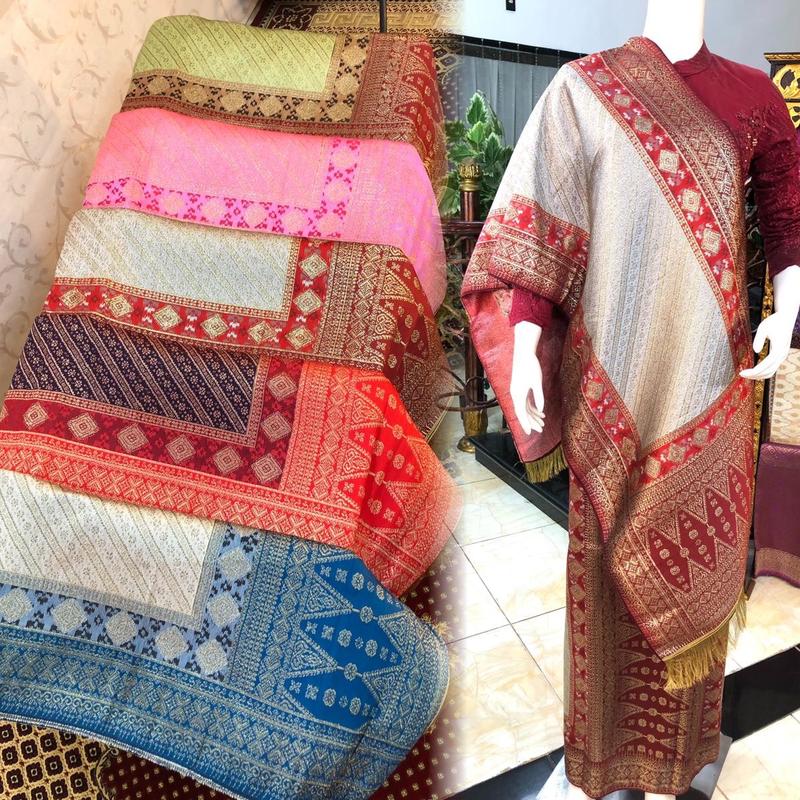 NEW Songket Atbm Limar 3 Negeri Exclusive / Songket Tenun Mesin Palembang / Motif Pulir 4
