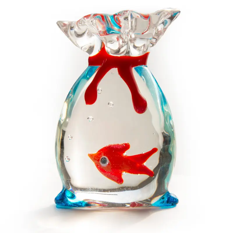 Glass Miniature Fish Ornament, Cute Fish Design Glass Ornament, Home Decoration Accessories, Living Room Decoration Figurine Gift 5