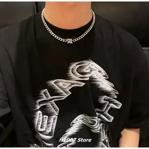 KALUNG TITANIUM PRIA MODEL RANTAI HIP HOP TERBARU TERLARIS ANTI KARAT