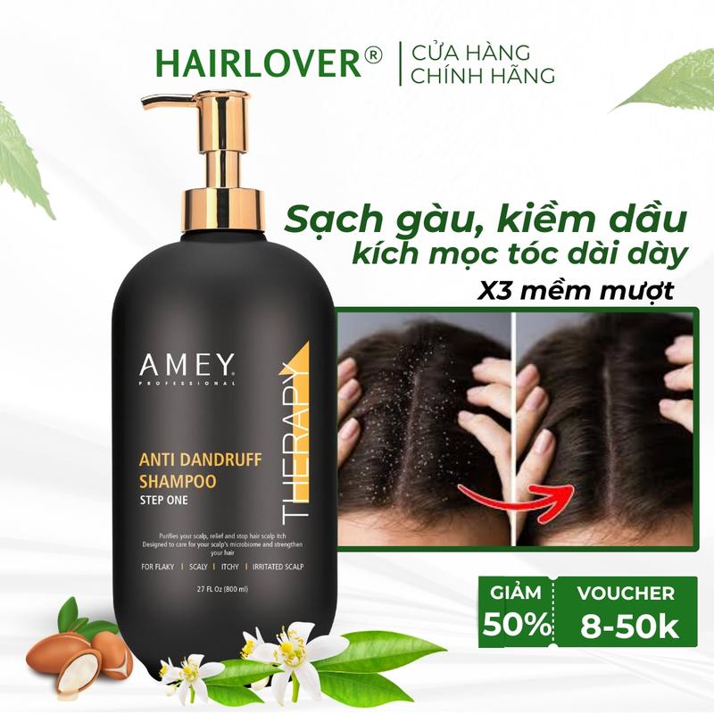 Dầu Gội Kiềm Dầu Lâu Bết Tóc Amey Anti Dandruff 800ml Chính Hãng Sạch Gầu Giảm Rụng Tóc Kích Thích Mọc Tóc Dưỡng Tóc Mềm Mượt Không Silicone Hairlover Store