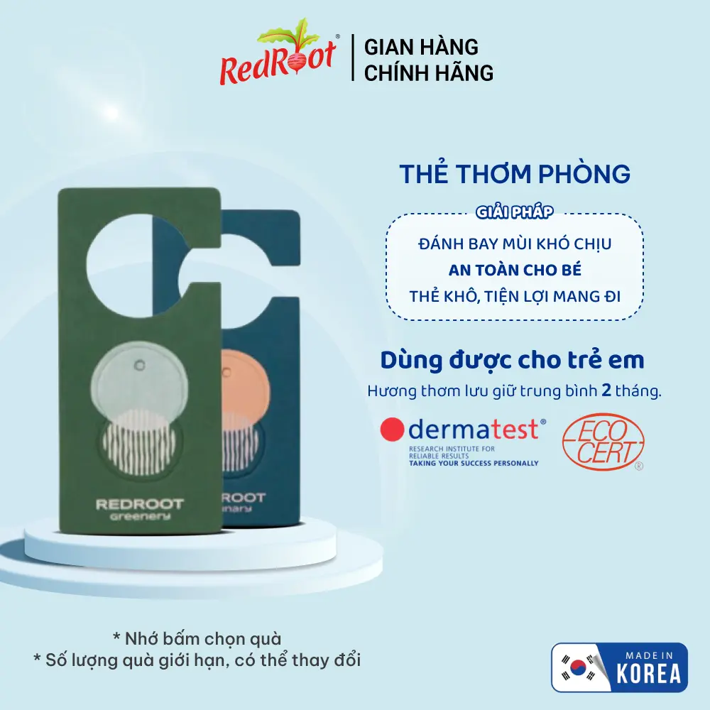 Thẻ Thơm Redroot Dùng Treo Oto, Treo Phòng, Tủ Quần Áo Chính Hãng Từ Hàn Quốc