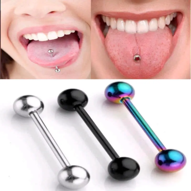 Anting Titanium Barbel Untuk Lidah 0
