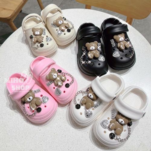 Dép sục kèm bộ sticker gấu xích cực sang cho bé dép sục mềm êm chân cho bé trai bé gái