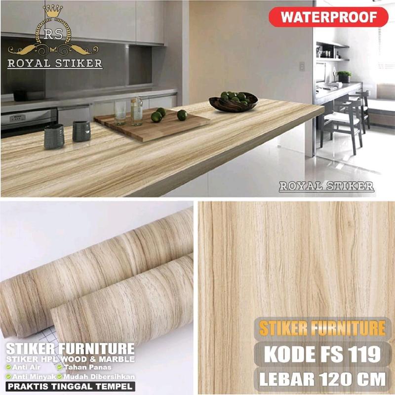 Pelapis Furnitur PVC sheet STIKER Lebar 120cm / stiker meja / stiker lemari / bisa sebagai alternatif pengganti hpl Stiker Dinding Kertas 0