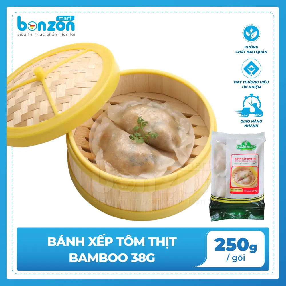 BÁNH XẾP TÔM THỊT BAMBOO 38G (250G)