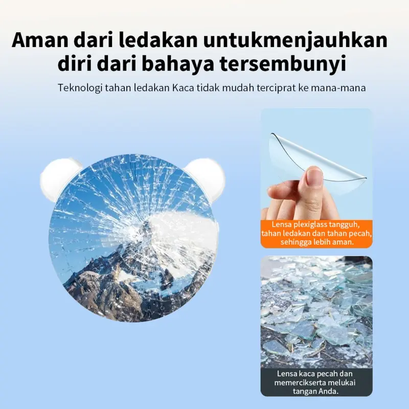 Kamera belakang ponsel baru HD cermin selfie reflektif cermin selfie magnetik belakang 5