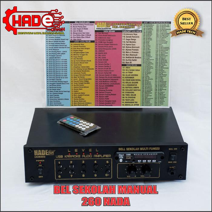 Gambar Bel Sekolah Manual 260 NADA LENGKAP 100w Belnya saja Bell Usb dari Cv.Hadetech Berkah Kab. Garut Tokopedia