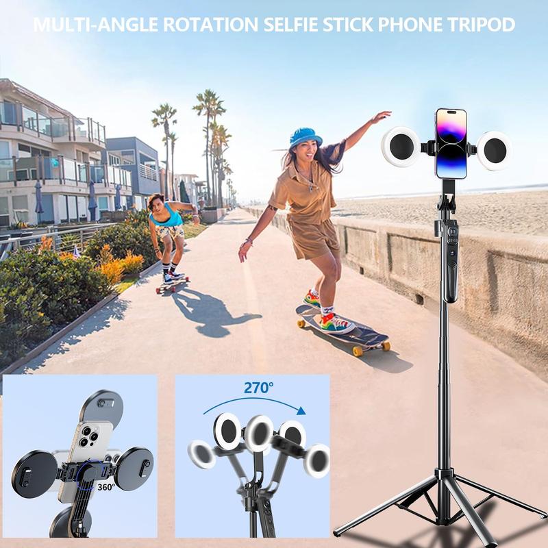 Auto Face Tracking Phone Holder, 360° Rotation Face Body Phone Tracking Tripod, Smart Shooting Camera Mount for Live Vlog Streaming Video, Selfie 4
