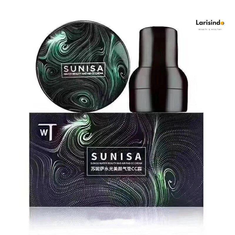SUNISA BB Cushion Waterproof / Mushroom Head Air Foundation Wajah Box cream krim glowing tahan lama 1