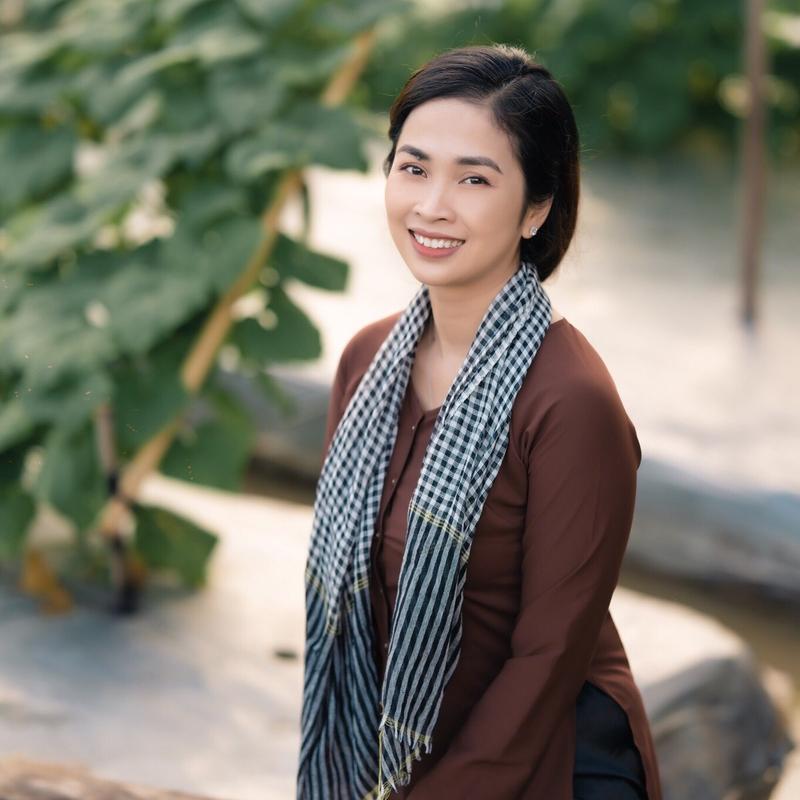 Bộ đồ bà ba mÀu LỤA NÂU  miền Tây giá rẻ 7