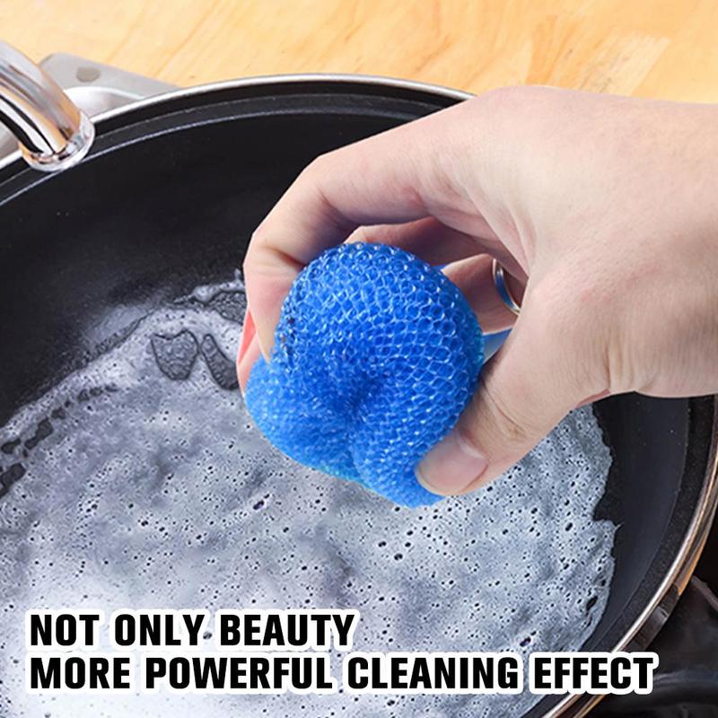 Product Introduction of Pot Brush Dishwash Ball Kitchen Pot Brush Artifact Cleaning Ball Plastic Steel Wire Ball 26
