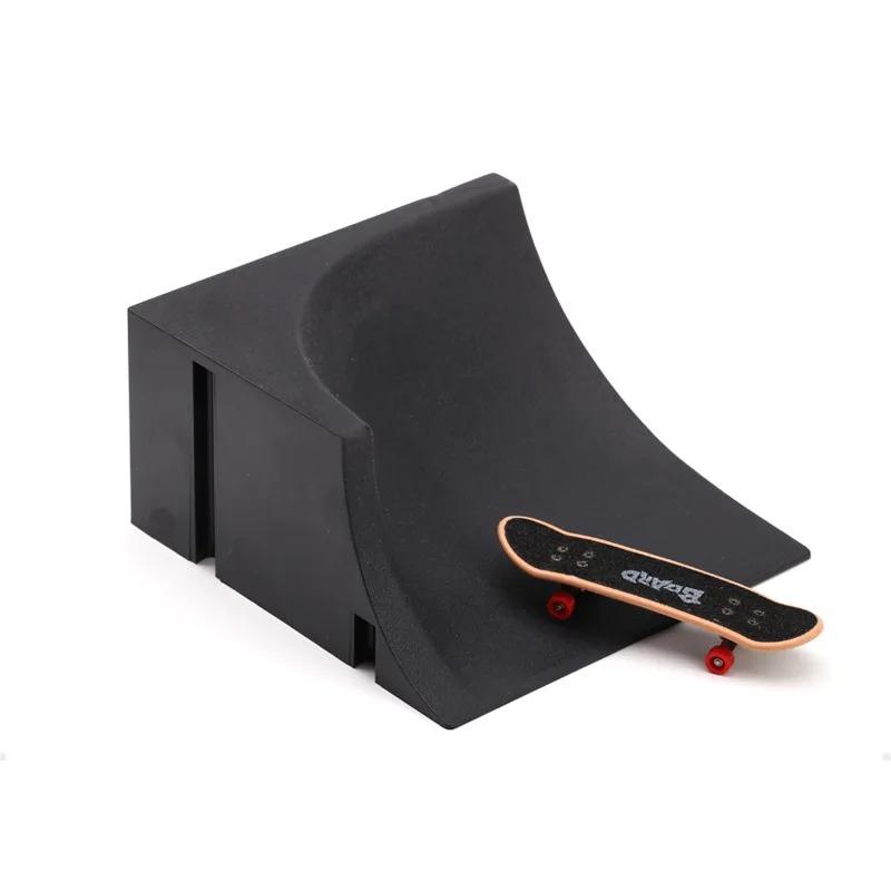 Product Introduction of Skate Ramp Mini Training Skating Board Black Finger Skateboard for Children Indoor Home Toy Ramp Stairs Venue Combination Funny 17