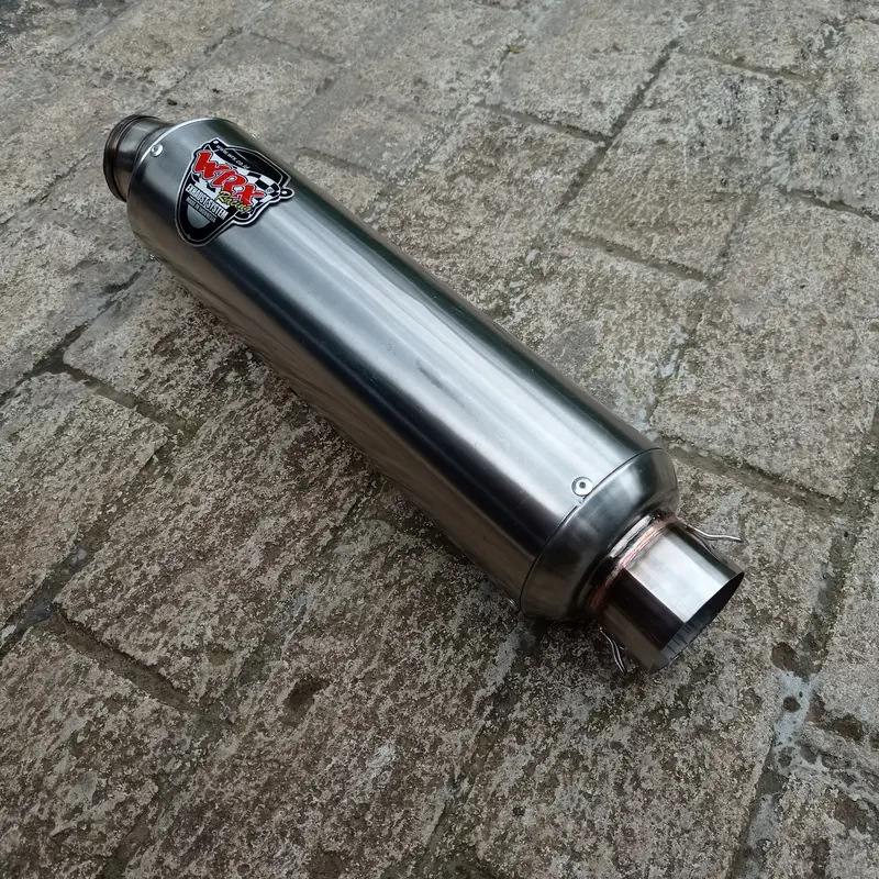 knalpot WRX panjang 30cm inlet 50mm suara bass adem / sliencer only 2