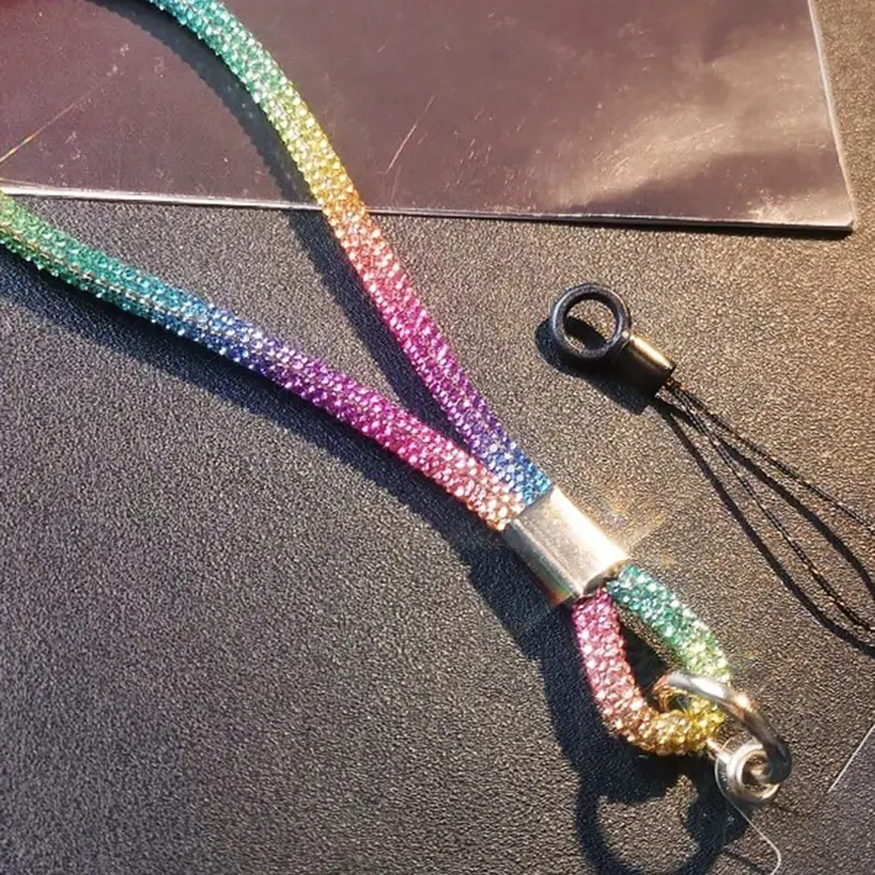 Rhinestone Decorated Phone Lanyard, Fashionable Phone Lanyards, Durable Short Phone Charm for Women, Phone Accessories for Daily Use 5