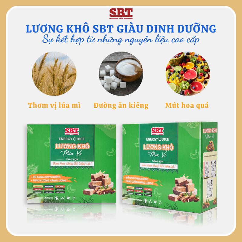 [FLASH SALE 60%] Lương Khô SBT Mix 13 Vị Hộp 1Kg Thơm Ngon Bổ Sung Năng Lượng/ Vị hoa quả, ngũ cốc, rong biển , matcha 3