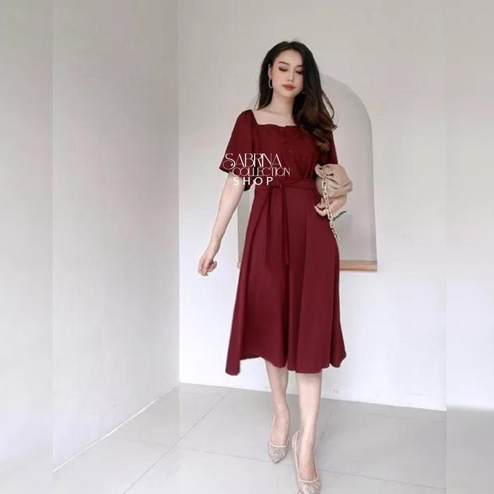 off shoulder maxi dress yellow SIA main image 1
