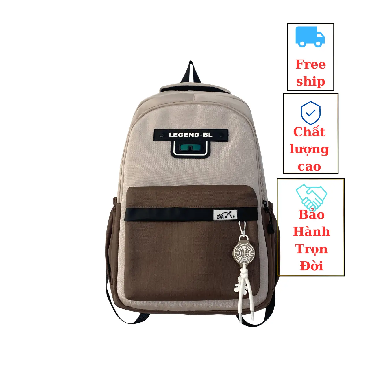 Balo đi học nam nữ Tb-Fashion đựng sách vở laptop, chống nước cho học sinh, sinh viên và người đi làm phong cách HQ