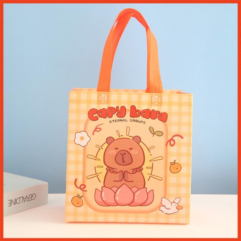 Product Introduction of Túi vải không dệt Capybara cute đa năng chống thấm nước nhiều hình dễ thương thiết kế đẹp kèm quai đeo. 1