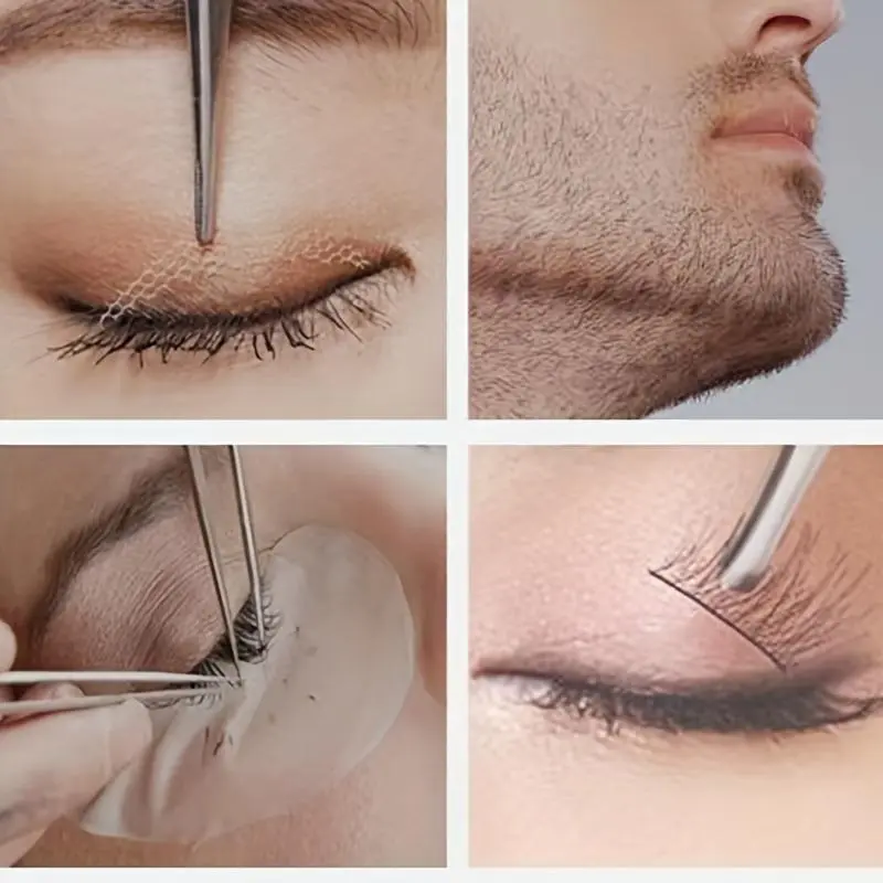 Eyebrow Tweezers Set, 4 Counts Professional Stainless Steel Precise Eyebrow Tweezers, Facial Hair Removal Tool Set, Makeup Tools for Women, Cosmetic 6