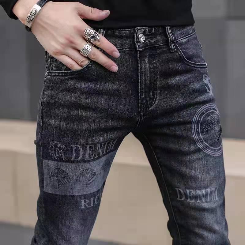 Product Introduction of Quần Jean Thêu Cho Nam, Bộ Sưu Tập Thu Đông 2021, Thời Trang Phong Cách Hàn Quốc, Quần Mỏng Dáng Ôm, Co Giãn, In Hình, Quần Thường Ngày 11