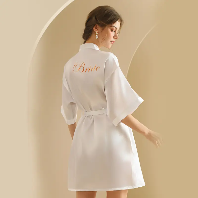 Áo Choàng Phù Dâu, Chất Liệu Lụa, Hoàn Hảo Cho Buổi Sáng Đám Cưới áo  choàng  lụa  ngủ  nữ áo  choàng  ngủ