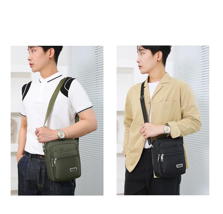 Túi Đeo Chéo Nam Vải Nylon Cao Cấp Nhiều Ngăn Chống Thấm Nước, Túi Đeo Vai Phong Cách Thời Trang Hàn Quốc Dành Cho Người Đi Làm, Học Sinh, Sinh Viên,Người Đi Chơi, Đi Du Lịch 1