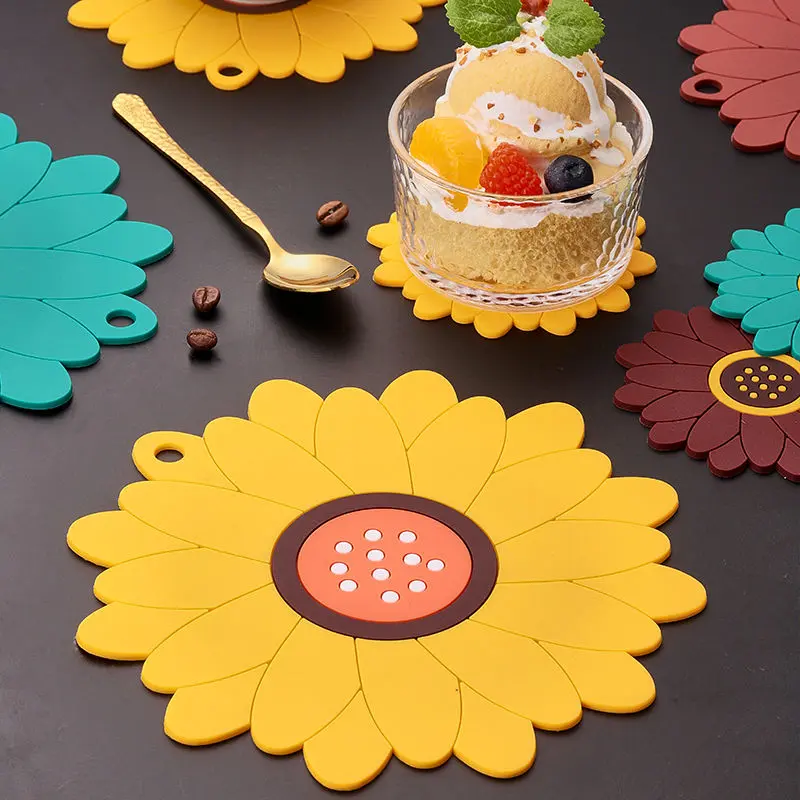 Thảm Chống Nóng Hoa Sen, Yuechang, Thảm Đĩa, Thảm Ăn Gia Đình, Thảm Đĩa, Thảm Bát Chịu Nhiệt Để Bàn Ăn, Đế Lót Trà, Sáng Tạo