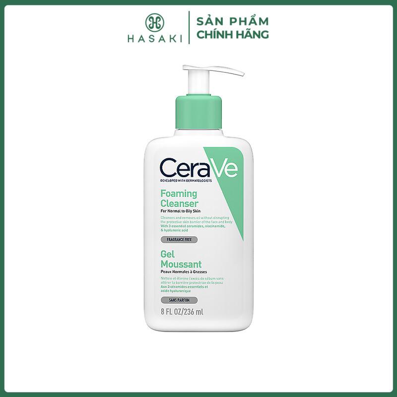  Sữa Rửa Mặt CeraVe Cho Da Thường Đến Da Dầu 236ml | HASAKI BEAUTY Dưỡng Da Mặt Skincare Nữ 